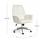 Martha Stewart Maxine Upholstered Office Chair in White/Polished Nickel GO-18301-WH-MS - alternate 8