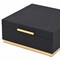 Homeroots Set of Two Black And Gold Striped Square Nesting Storage Boxes With Lids, 2PK 712928 - alternate 8