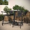 Flash Furniture Lila  Commercial Grade Black Rattan Indoor-Outdoor Restaurant Barstool, PK4 4-SDA-AD632032R-BK-GG - alternate 9