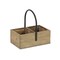Homeroots 10" Brown Metal And Solid Wood Crate 488013 - alternate 3