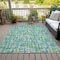 Homeroots 3' X 5' Turquoise Green And Ivory Abstract Washable Indoor Outdoor Area Rug 602599 - alternate 6