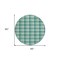 Homeroots 8' Blue And Green Round Plaid Washable Indoor Outdoor Area Rug 601436 - alternate 6