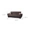Homeroots 93" Brown Microfiber And Faux Leather Sleeper Sofa And Toss Pillows 607161 - alternate 8