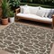 Homeroots 9' X 12' Brown And Beige Geometric Washable Indoor Outdoor Area Rug 599272 - alternate 1