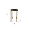 Homeroots 23" Gold And Black Marble And Iron Round End Table 488553 - alternate 4