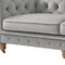 Homeroots 93" Gray Velvet Chesterfield Wood Sofa 543984 - alternate 4