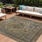 Homeroots 8' X 10' Brown And Denim Blue Medallion Washable Indoor Outdoor Area Rug 616049 - alternate 1