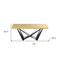 Homeroots 79" Natural and Black Wood and Metal Trestle Base Dining Table 555164 - alternate 3