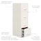 Space Solutions 14.25 in W 4 Drawer Vertical File Cabinet, Pearl White 21619 - alternate 10