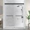 Anzzi 76 in. x 56-60 in. Frameless Sliding Shower Door in Matte Black , 3/8in 10mm Tempered Clear Glass SD-AZ21-02MB - alternate 1