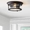 Jonathan Y Lauren 13.25" 2-Light Metal/Glass LED Flush Mount, Oil Rubbed Bronze JYL7446B - alternate 5