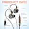 Delton Ergonomic Wired In-Ear USB-C Computer Headset with In-line Microphone, Black 31EC - alternate 4