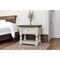 Homeroots 27" Ivory Solid Wood One Drawer Nightstand 527053 - alternate 4