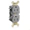 Leviton Straight Blade Receptacle, 5-15R, 15 A, 125V AC, Flush Mount, Self-Grounded M5262-GY - alternate 1