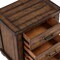 Homeroots 26" Walnut Wood Distressed Three Drawer Nightstand 653108 - alternate 4