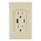 Leviton USB Receptacle, 15 A, Ivory T5634-I - alternate 1