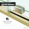 Anzzi 60in x 76in Frameless Shower Door with Sliding in Brushed Gold with Tsunami Tempered Clear Glass SD-FRLS06102BG - alternate 4