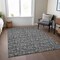 Homeroots 3' X 5' Gray Charcoal And Silver Floral Washable Indoor Outdoor Area Rug 581894 - alternate 4