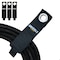 Grizzly Supply Storage Strap, 10 in L, 1.5 in W, Hook and Loop Closure, Metal Grommet, Reusable, Black, 3PK GS-HLSS10-0 - alternate 1