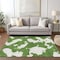 Homeroots 3' X 5' Green And Ivory Abstract Washable Indoor Outdoor Area Rug 614527 - alternate 6