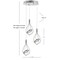 Jonathan Y Orion 11.5" Adjustable Modern Integrated 3-Light Cluster LED Metal Pendant, Chrome JYL7033A - alternate 6