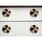 Homeroots Set of Twelve Blue And Yellow Floral Ceramic Drawer Pull Knobs, 12PK 358134 - alternate 3