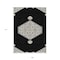 Homeroots 9' X 12' Black Gray And Ivory Oriental Washable Indoor Outdoor Area Rug 598176 - alternate 5