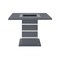 Homeroots 47" Dark Gray Silver And Black Glass Faux Crystal And Wood Square Bar Table 564794 - alternate 4