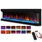 Edendirect 72 in. 3-Sided Freestanding Electric Fireplace Insert in Black with 13-Flame Colors, Remote Control ZR-BL72 - alternate 1