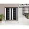 Vdomdoors Front Exterior Prehung Metal-Plastic Double Doors / MANUX 8088 Matte Black / 2 Sidelites Exterior W MANUX8088DEXD-BLK-RH-W12+72+12xH80 - alternate 3