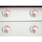 Homeroots Set of Twelve Pink And White Floral Ceramic Drawer Pull Knobs, 12PK 321671 - alternate 5