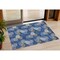 Homeroots 3' X 5' Navy Blue Brown And Ivory Polka Dot Washable Indoor Outdoor Area Rug 594262 - alternate 1