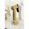 Kingston Brass Double-Handle Widespread Kitchen Faucet with Knurled Handle and Brass Sprayer, Brushed Brass KS8727KNLBS - alternate 5