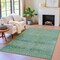 Homeroots 8' X 10' Teal Blue And Ivory Geometric Washable Indoor Outdoor Area Rug 630516 - alternate 5