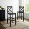 Crosley X-Back 2-Piece Bar Stool Set CF500430-BK - alternate 6