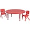 Flash Furniture Round Activity Table, 45 W, 45 L, 23.75 H, Plastic, Steel, Red YU-YCX-0053-2-ROUND-TBL-RED-R-GG - alternate 1