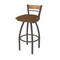 Holland Bar Stool Co Revelle 30in Swivel Bar Stool with Bronze Finish, Medium Back and Canter Thatch Seat 881 - alternate 1