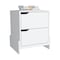 Homeroots 20" White Wood Two Drawer Nightstand 543693 - alternate 6