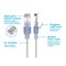 Monoprice Slim Cat6A Cable, PK10, 5 ft.White 15160 - alternate 4