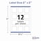 Avery Multipurpose Label, 2" Label W, 12 Labels per Sheet White 22565 - alternate 4