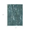 Homeroots 10' X 14' Teal Blue And Ivory Abstract Washable Indoor Outdoor Area Rug 631190 - alternate 5