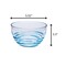Homeroots Clear and Blue Four Piece Swirl Acrylic Service For Four Bowl Set 520890 - alternate 7