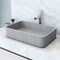 Vigo Windsor Concreto Stone Rectangular Fluted Bathroom Vessel Sink VG04073 - alternate 1