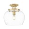 Z-Lite Joliet Burnished Brass 1 Light Semi Flush Mount 473SF13-BBR - alternate 4