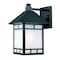 Homeroots Matte Black Frosted Glass Lantern Wall Light 398641 - alternate 1
