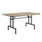 Homeroots 64" Oak and Black Wood and Iron Trestle Base Dining Table 631283 - alternate 4