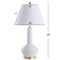 Jonathan Y Copenhagen 29" Ceramic/Metal LED Table Lamp, White/Brass JYL6207B - alternate 4