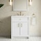 James Martin Vanities Bellshire 30" Single Vanity, Bright White w/ 3 CM White Zeus Silestone Top 660-V30-BW-3WZ - alternate 5