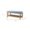 Homeroots 40in Blue and Brown Tufted Fabric Upholstered Storage Bench with Shelves 286431 - alternate 4
