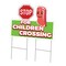 Signmission Stop Children Crossing Die Cut Yard & Stake plastic coroplast window, 2436-Stop Children C-DC-2436-DS-Stop For Children Crossing19 - alternate 1